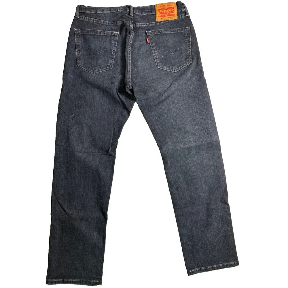 Levi's 505 Jeans Mens 34x32 Blue Regular Fit Straight Leg Dark Wash Western EUC